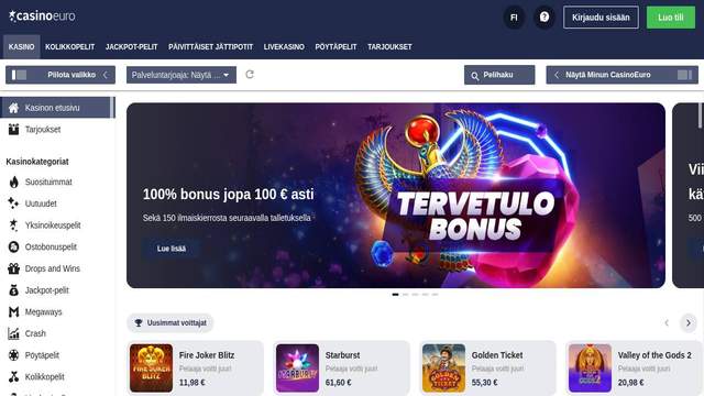 CasinoEuro casino screenshot